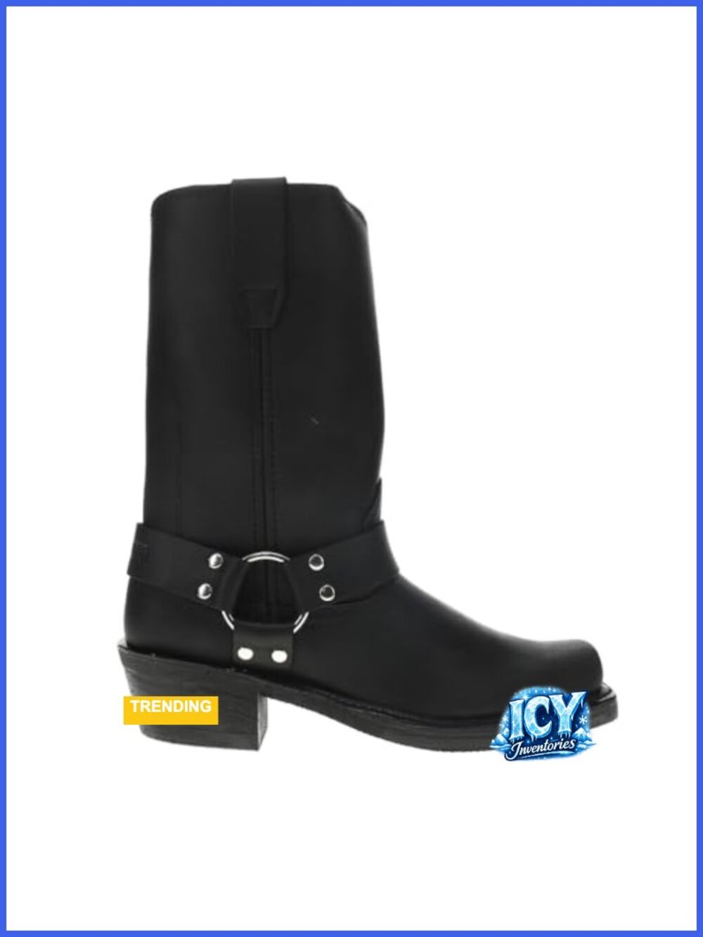 Women's Harness Western Boot - Mid-Calf Snoot Toe Pull-On Work Boot